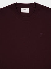 Ami Paris Organic Cotton T-Shirt in Eggplant