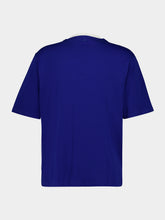 Ami Paris Royal Blue Printed Cotton T-Shirt