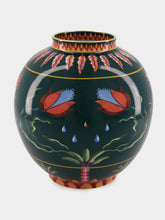 La DoubleJ Bubble Green Handpainted Porcelain Vase