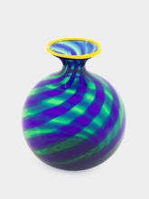 La DoubleJ Blue Murano Glass Mini Vase