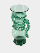 Gordiola Naucratis Green Glass Vase