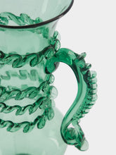 Gordiola Naucratis Green Glass Vase