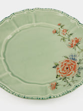 Paravicini Veranda Gardenia Celadon Ceramic Dinner Plate