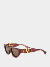 Valentino Garavani V-Due Bordeaux Sunglasses