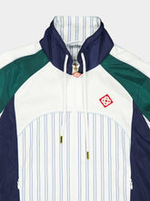 Casablanca Light Blue and Navy Pinstripe Track Jacket