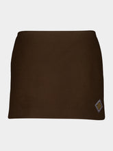 Casablanca Dark Brown Wool Mini Skirt