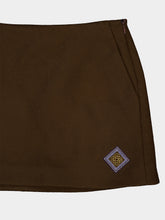 Casablanca Dark Brown Wool Mini Skirt