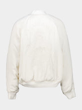 Casablanca Off-White Satin Bomber Jacket