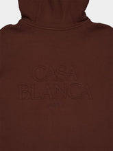 Casablanca Dark Brown Cropped Hooded Sweatshirt
