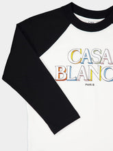Casablanca Black and White Logo Baseball Long Sleeve T-Shirt