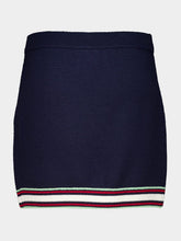 Casablanca Navy Merino Wool Mini Skirt