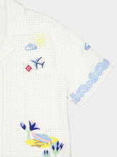 Casablanca Oasis Crochet Short Sleeve Shirt