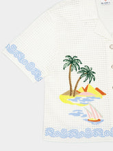 Casablanca Oasis Crochet Short Sleeve Shirt