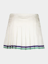 Casablanca White Pleated Silk Mini Skirt