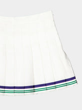 Casablanca White Pleated Silk Mini Skirt
