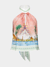 Casablanca Ethereal Silk Scarf Top