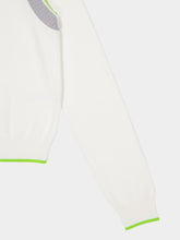Casablanca White Zip-Up Jacket with Neon Trim