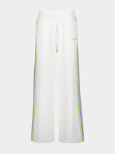 Casablanca White Tennis Club Trousers with Neon Trim