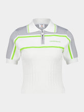 Casablanca White Tennis Club Polo Shirt with Neon Trim