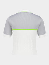Casablanca White Tennis Club Polo Shirt with Neon Trim