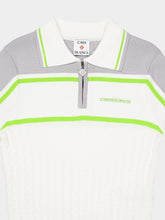 Casablanca White Tennis Club Polo Shirt with Neon Trim