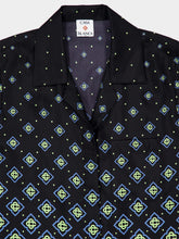 Casablanca Black Degrade Monogram Long Sleeve Silk Shirt