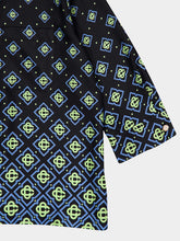 Casablanca Black Degrade Monogram Long Sleeve Silk Shirt