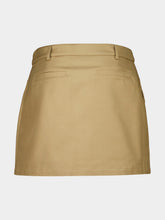 Casablanca Beige Cotton Pocket Mini Skirt
