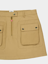 Casablanca Beige Cotton Pocket Mini Skirt