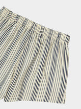 Commas Cream Navy Striped Short Swim Shorts