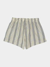 Commas Cream Navy Striped Short Swim Shorts