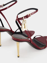 Tom Ford Ruby Red Padlock Pointy Sandals