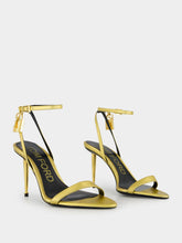 Tom Ford Gold Laminated Padlock Naked Sandal