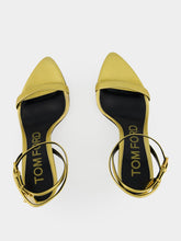 Tom Ford Gold Laminated Padlock Naked Sandal