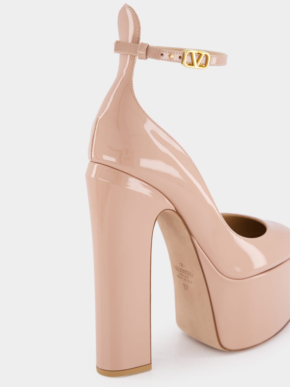 Rose Cannelle Patent Platform 105mm Pumps