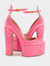Valentino Garavani Pink Patent Platform 105mm Pumps
