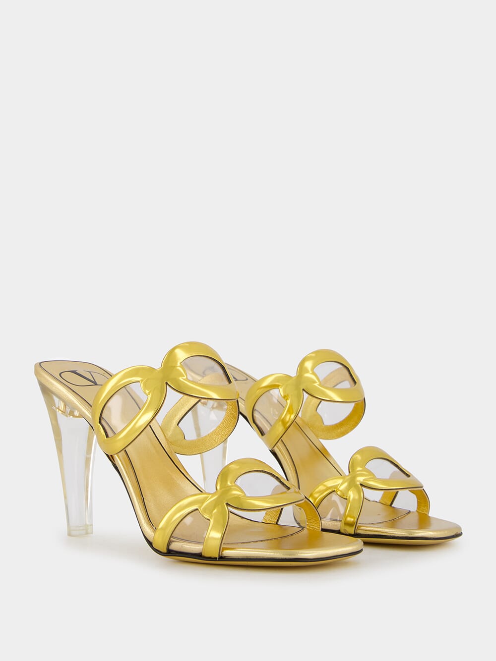 Gold-Tone Chain-Link Heels