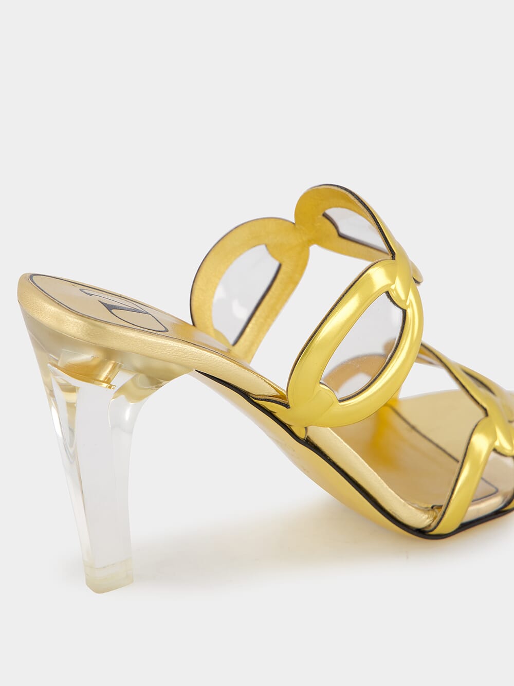 Gold-Tone Chain-Link Heels