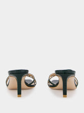 Tom Ford Dark Green Crocodile-Stamped Leather Mules