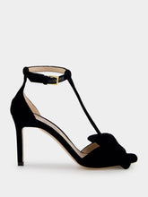 Tom Ford Black Velvet Bow-Detail Sandals
