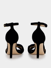 Tom Ford Black Velvet Bow-Detail Sandals