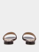 Tom Ford Brown Glossy Crocodile Stamped Leather Slides