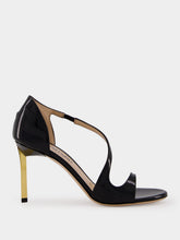 Tom Ford Black Mid-Heel Leather Sandals
