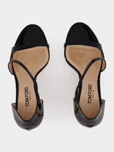 Tom Ford Black Mid-Heel Leather Sandals