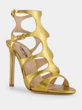 Tom Ford Light Bronze Laminated Lizard Sandal
