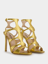 Tom Ford Light Bronze Laminated Lizard Sandal