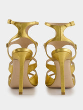 Tom Ford Light Bronze Laminated Lizard Sandal