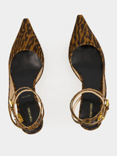 Tom Ford Ocelot Suede Kitten-Heel Slingbacks
