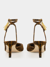 Tom Ford Ocelot Suede Kitten-Heel Slingbacks