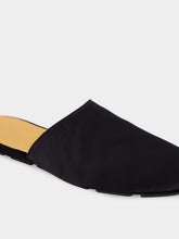 Tom Ford Black Suede Slippers with TF Embroidery